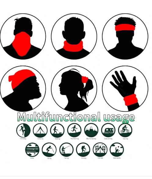 Tour de cou tête de mort respirant – Masque bandana multifonction sport & outdoor