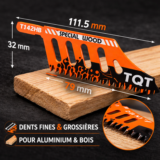 Lot de 10 Lames Scie Sauteuse T142HB 111 mm – Spécial Bois – Extra Longue