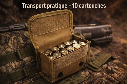 Pochette cartouchière tactique molle -  10 cartouches