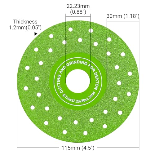 Disque diamant ultra-fin 115 x 1,2 x 22,23 mm – Coupe carrelage, grès cérame, porcelaine et granit