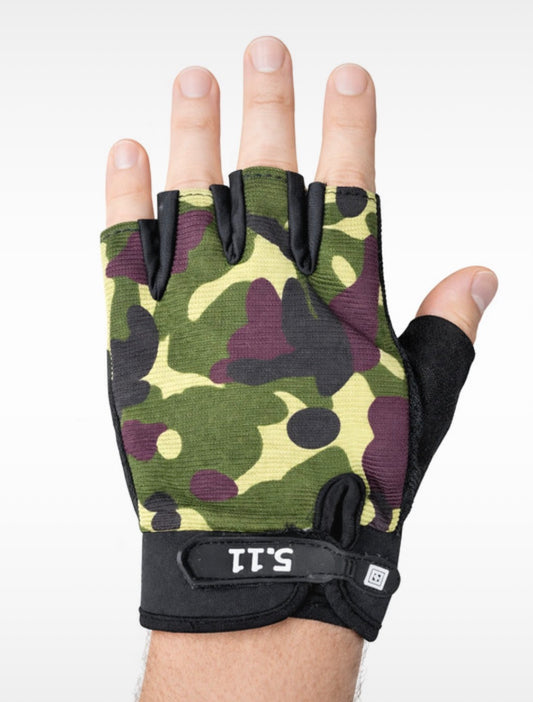 Gants mitaines antidérapants - camouflage