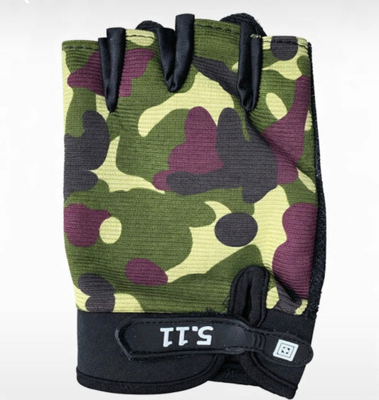 Gants mitaines antidérapants - camouflage