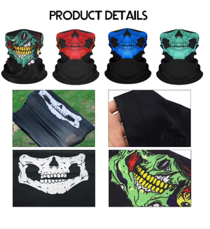 Tour de cou tête de mort respirant – Masque bandana multifonction sport & outdoor