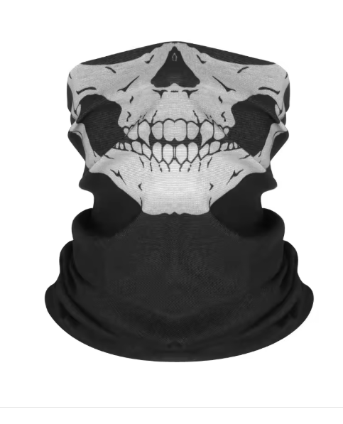 Tour de cou tête de mort respirant – Masque bandana multifonction sport & outdoor