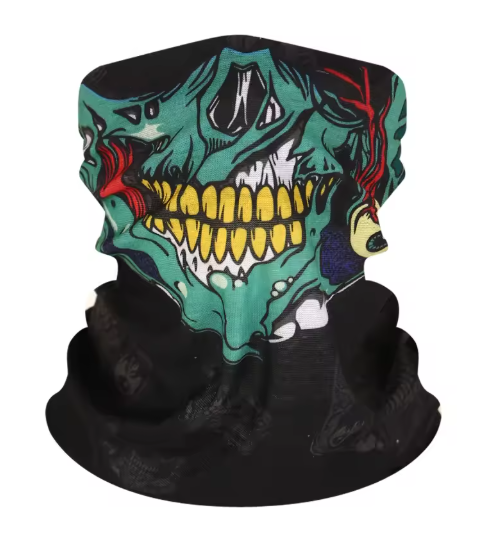 Tour de cou tête de mort respirant – Masque bandana multifonction sport & outdoor