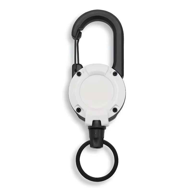 Porte-clés rétractable robuste avec mousqueton – Enrouleur badge et clés