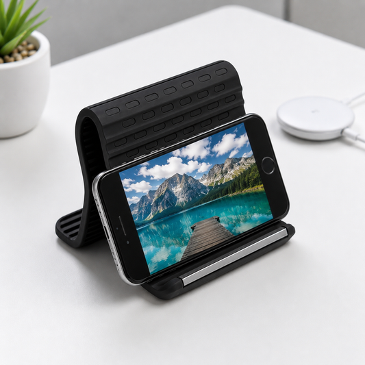 Support téléphone et tablette pliable en ABS – Flexible, antidérapant et portable