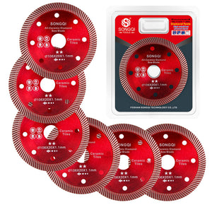 LOT de 2 Disque diamant 115 mm Turbo – coupe rapide carrelage, marbre, granit
